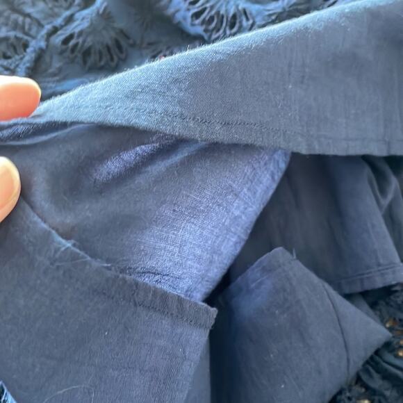 JOHNNY WAS Jade Sapphire Blue Embroidered Silk Blend Dress NWOT - Picture 8 of 8